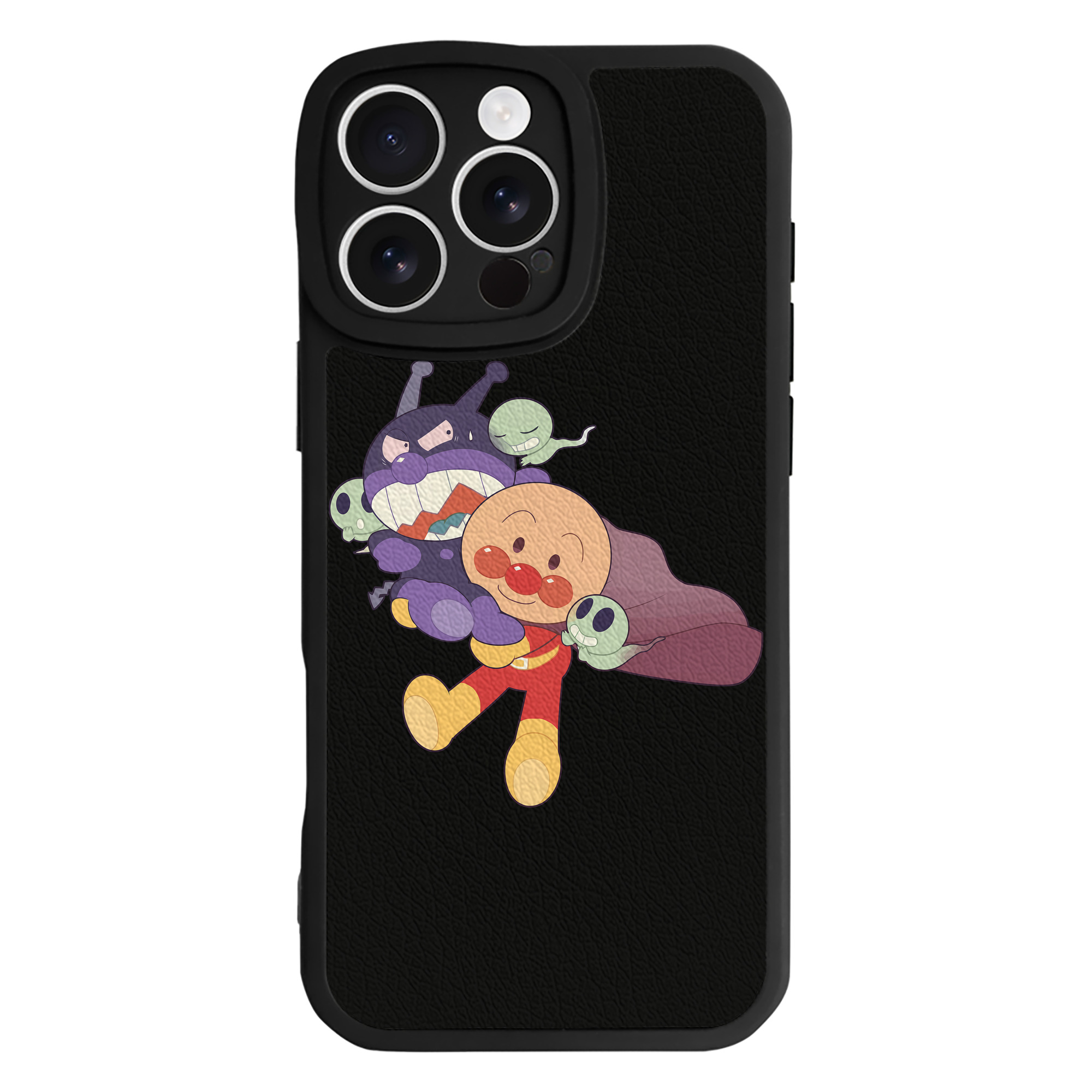 （画像用） アンパンマン Anpanman 【iPhone 16シリーズ対応】シリコンスマホケース（レザー調） 材質：シリコン